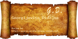 Georgijevits Diána névjegykártya